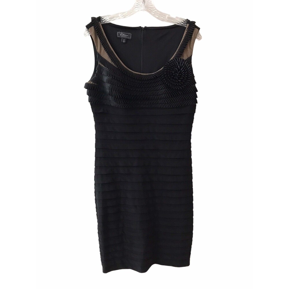 Dressbarn Collection Sleeveless Evening Formal Cocktail Dress Black Size 12